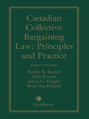 cover image of Canadian Collective Bargaining Law